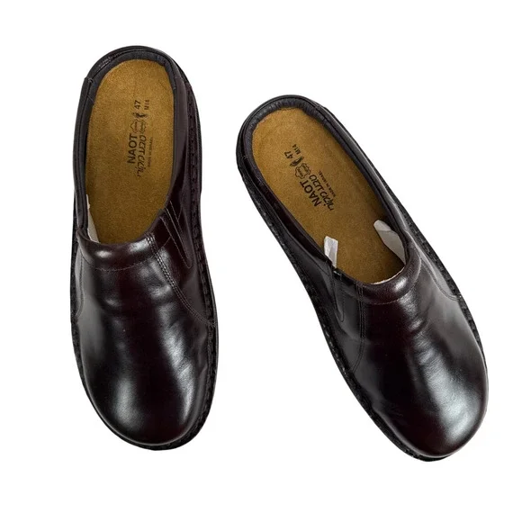 Naot Bjorn Clog Slip On Casual Mens 14 14.5 EU 47 Walnut Leather Cork Footbed